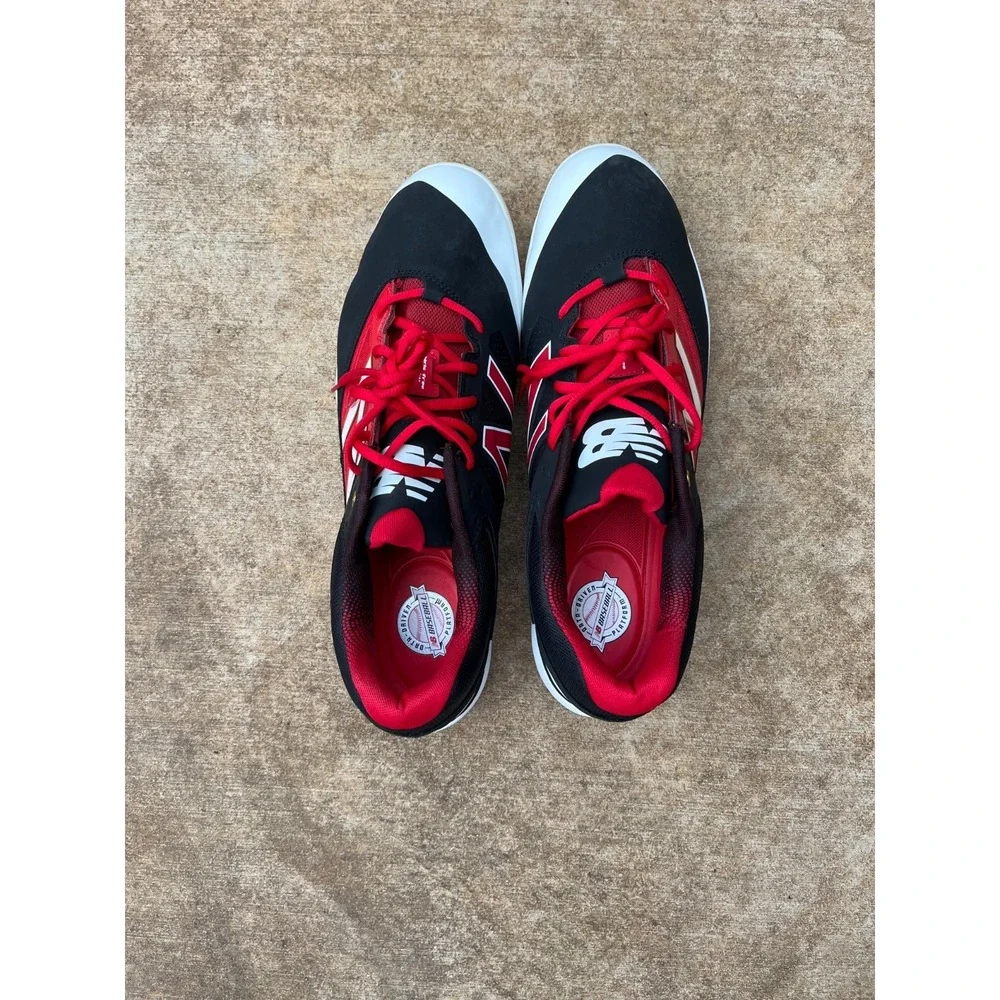 New Balance Low 4040V3 Meatl Baseball‎ Spikes Mens 16 Black Red L4040BR3